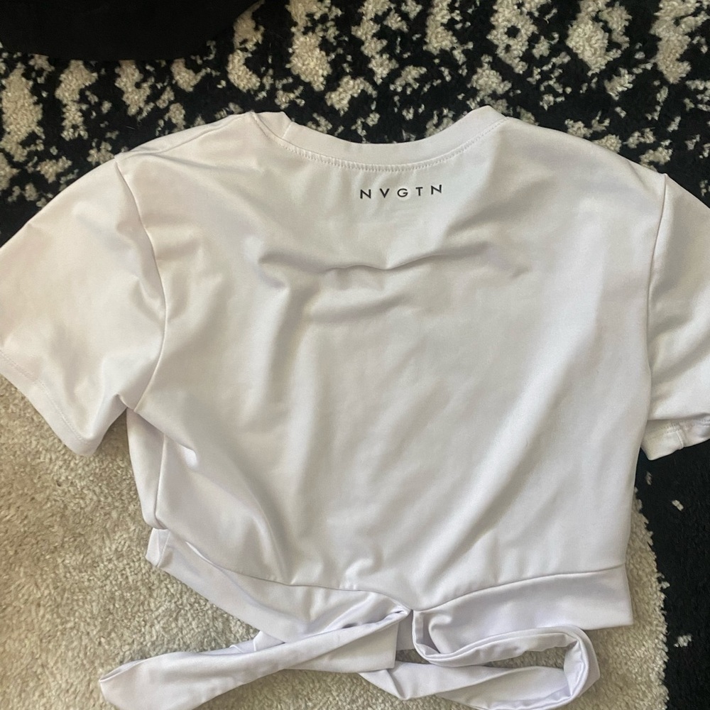 NVGTN white crossbody tee